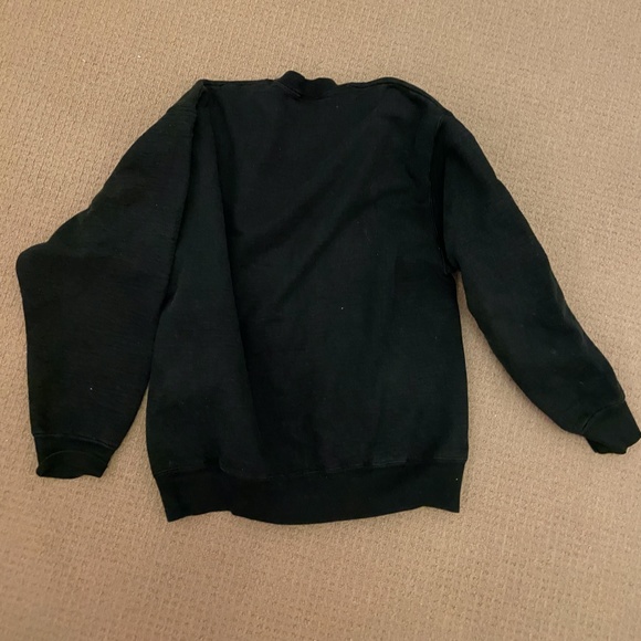 Trendy Large Black Embroidered Crewneck - Picture 2 of 3